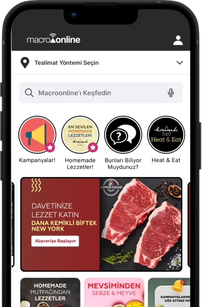 Macrocenter mobil uygulamasının ekran resmi